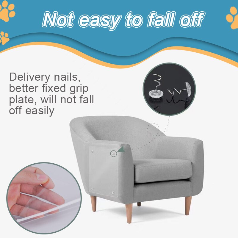 2/4pcs Cat Furniture Protectors Sofa Cat Scratch Protection Paw Pads