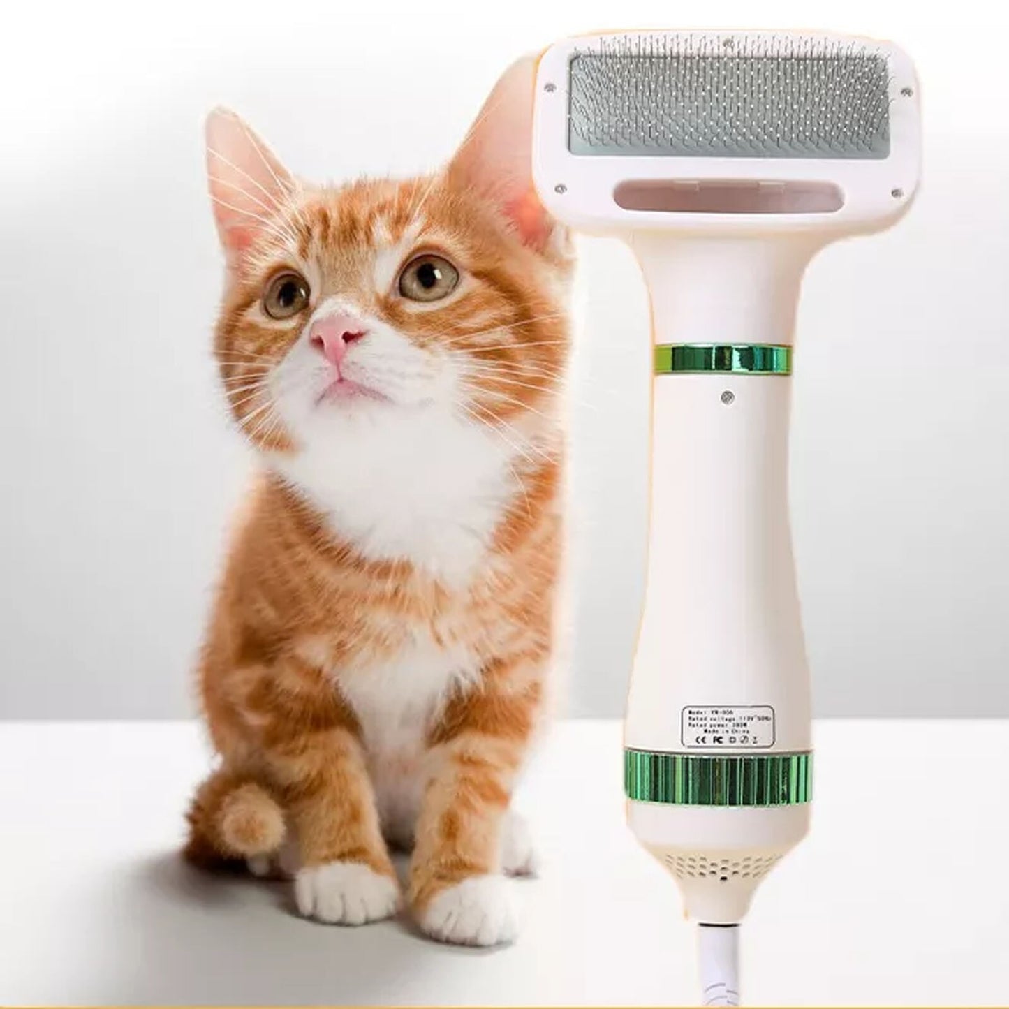 2 in 1 pet hair dryer and cleaning comb，Quickly Dry Rounded Comb Hair