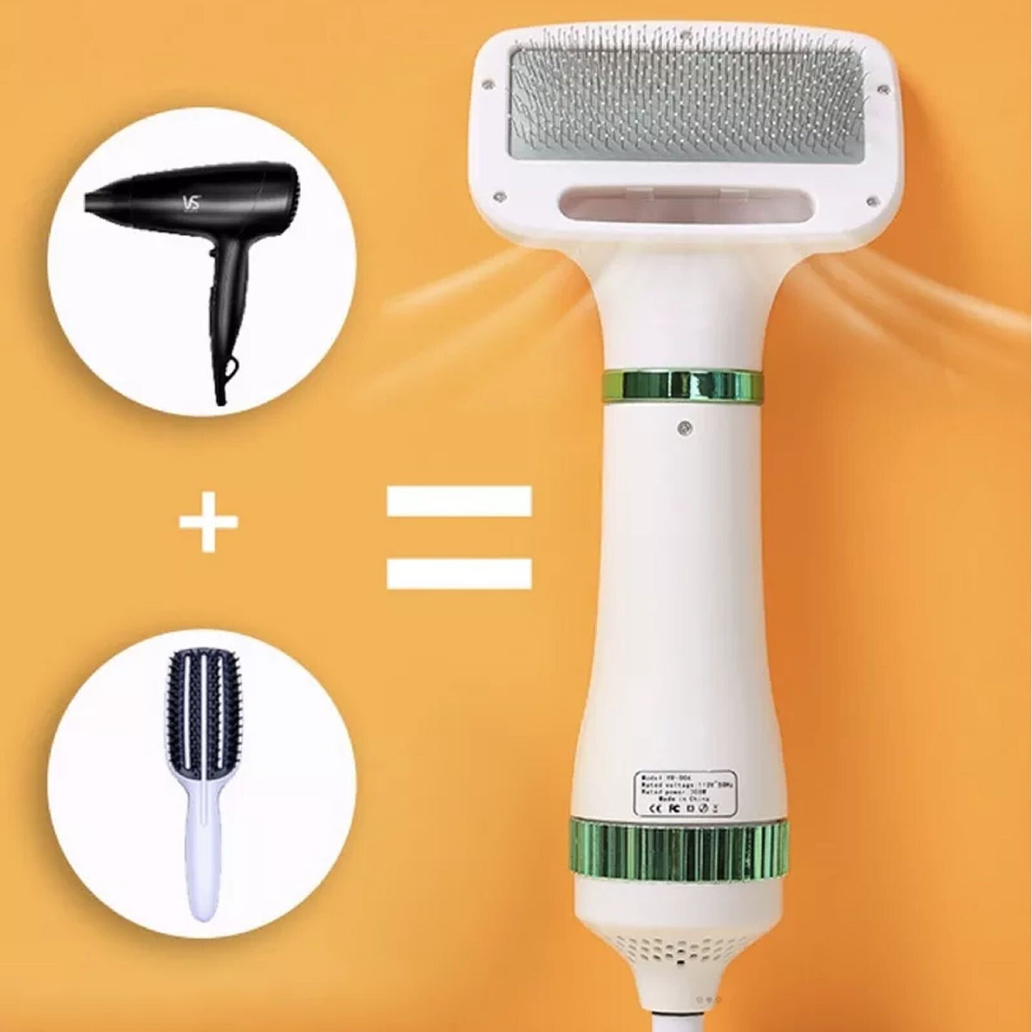 2 in 1 pet hair dryer and cleaning comb，Quickly Dry Rounded Comb Hair