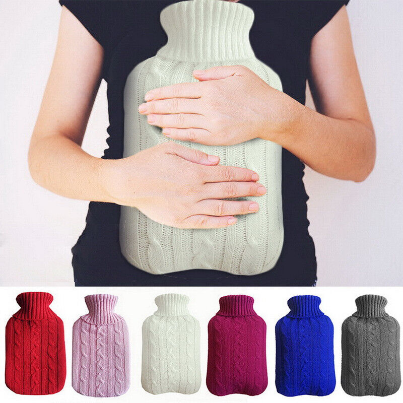 2000ml Hot Water Bottle Knitted Cover Safe Hot Water Bottle Removable