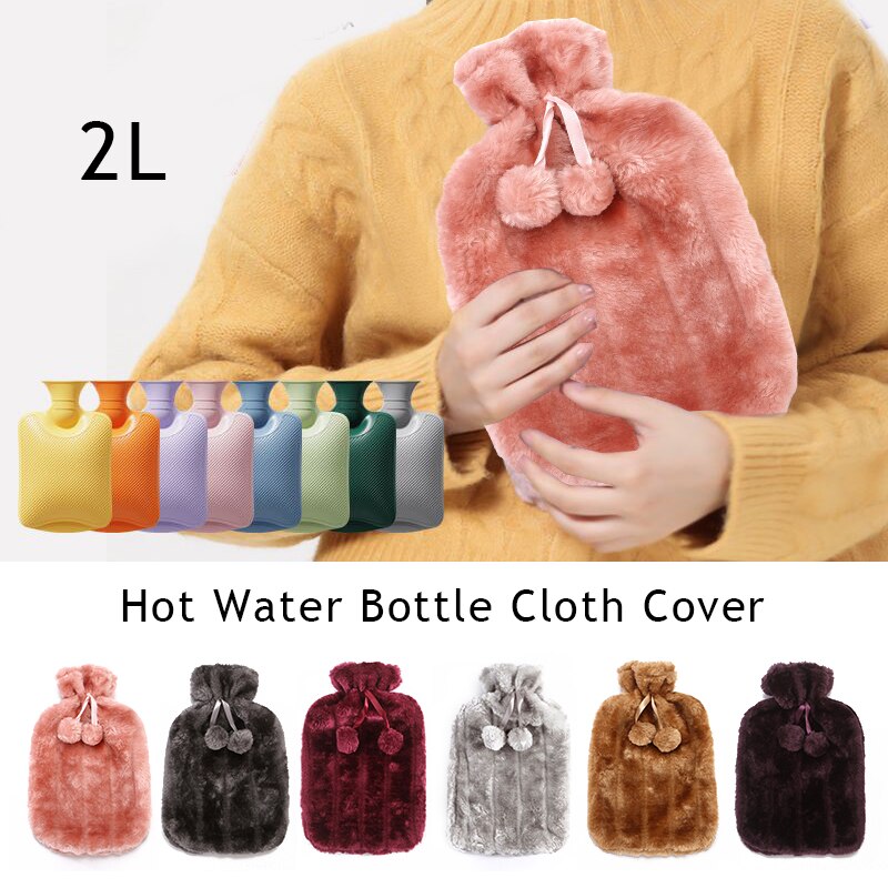 2000ml Hot Water Bottle Knitted Cover Safe Hot Water Bottle Removable