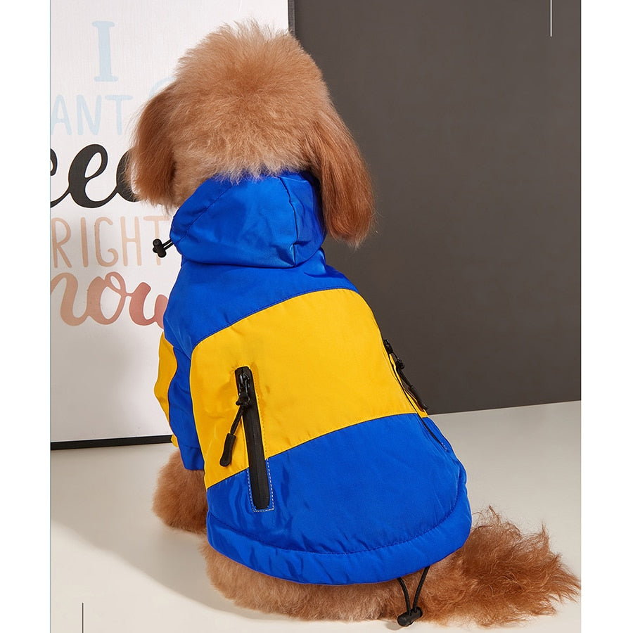 2023New Pet Dog Waterproof Jacket Hooded Dogs Cats Raincoat Dog Sport