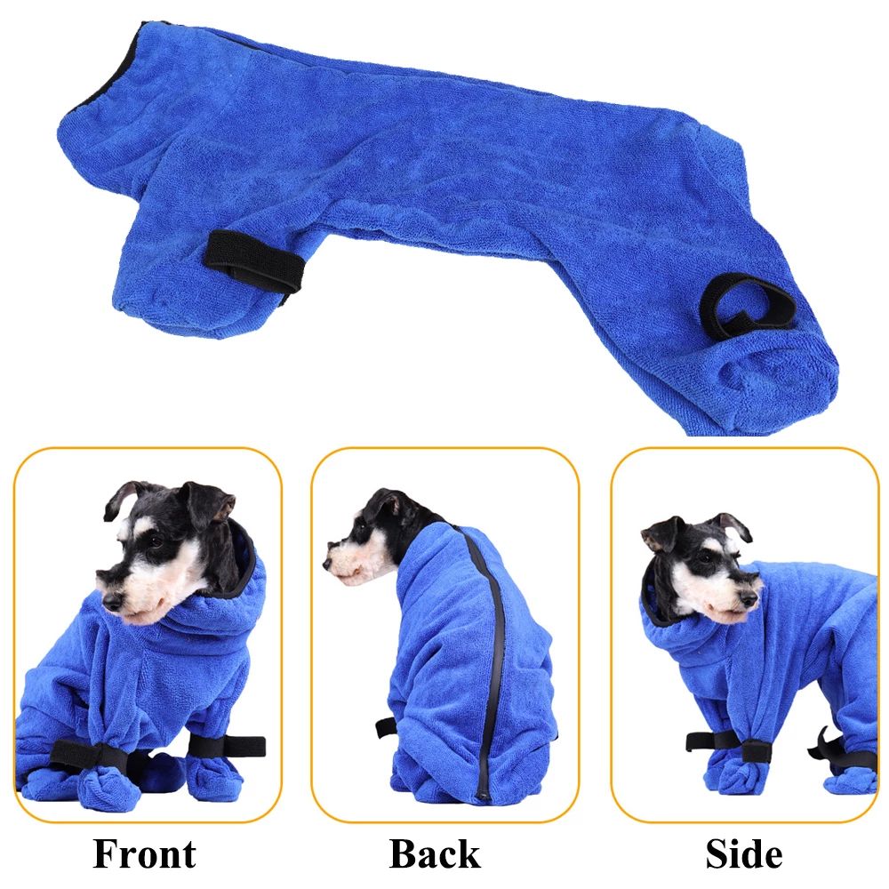 350g Microfibre Absorbent Pet All Inclusive Bathrobe  Pet Bathing Coat