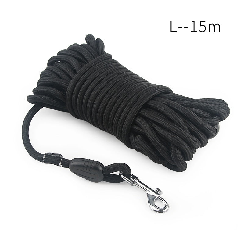 5m/10m/15m Long Rope Training Dog Leash- Heavy Duty Nylon Recall Pet