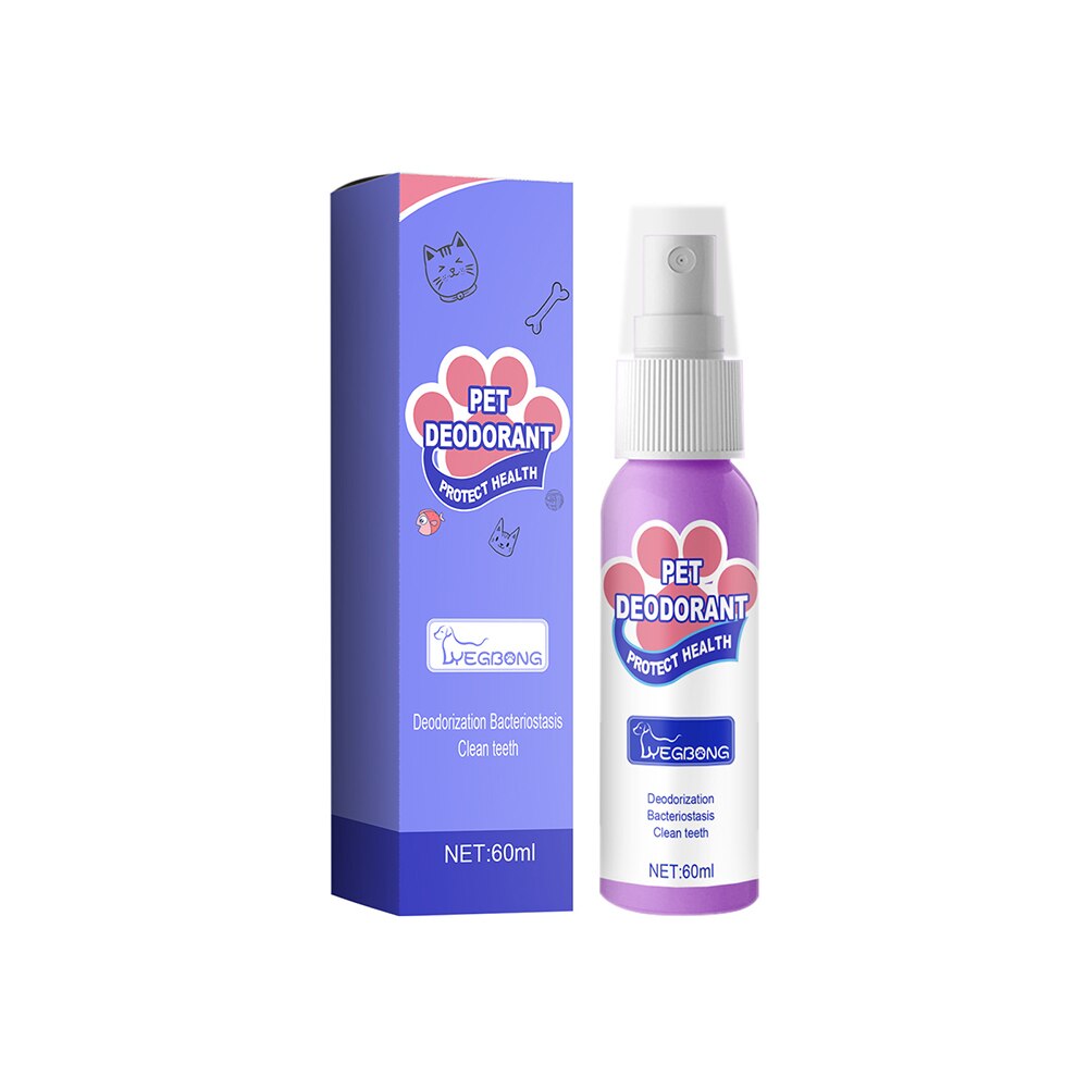 60ml Pet Oral Cleanse Spray Dogs Cats Teeth Clean Deodorant Prevent