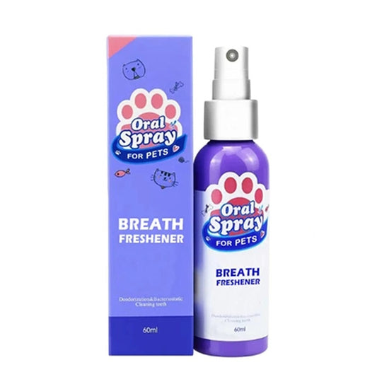 60ml Pet Spray Dog Oral Care Bad Breath Teeth Cleaning Breath