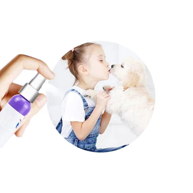 60ml Pet Spray Dog Oral Care Bad Breath Teeth Cleaning Breath