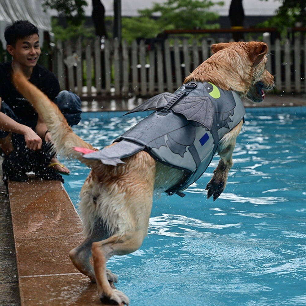 Adjustable Dog Swimming Life Vest Pet Life Jacket Oxford Reflective