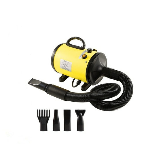 Adjustable Speed Pet Hair Dryer With 4 Nozzles Dog Cat Grooming Blower