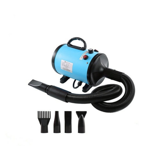 Adjustable Speed Pet Hair Dryer With 4 Nozzles Dog Cat Grooming Blower