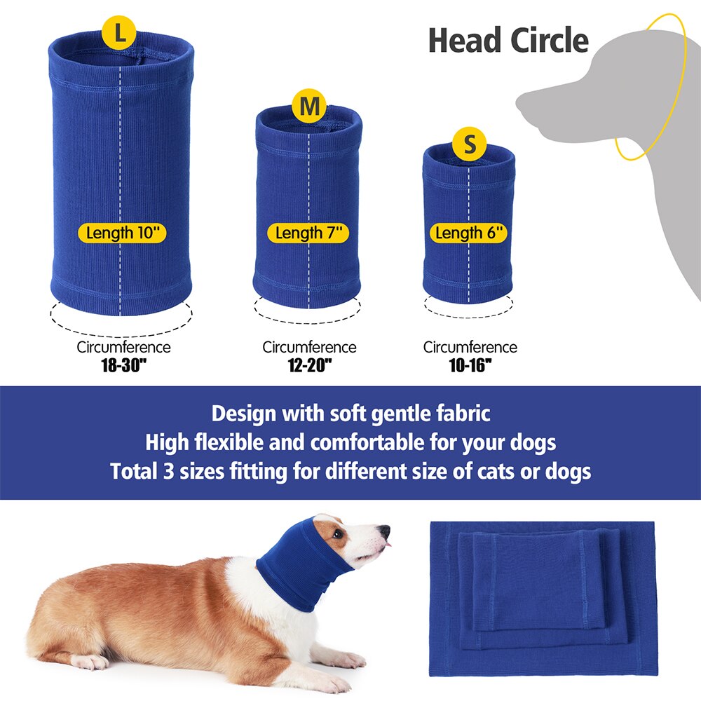 Anti-scare Pet Head Cover Soothing Dog Caps Keep Warm Noise-proof