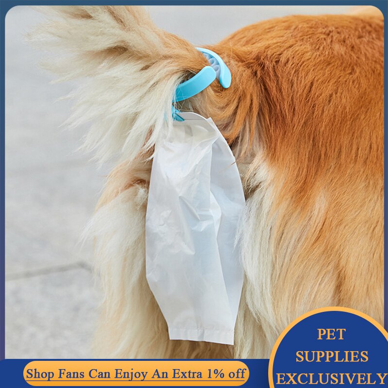 Automatic Pooper Scooper Carrier Dog Poop Bag Holder Hands Free Tail