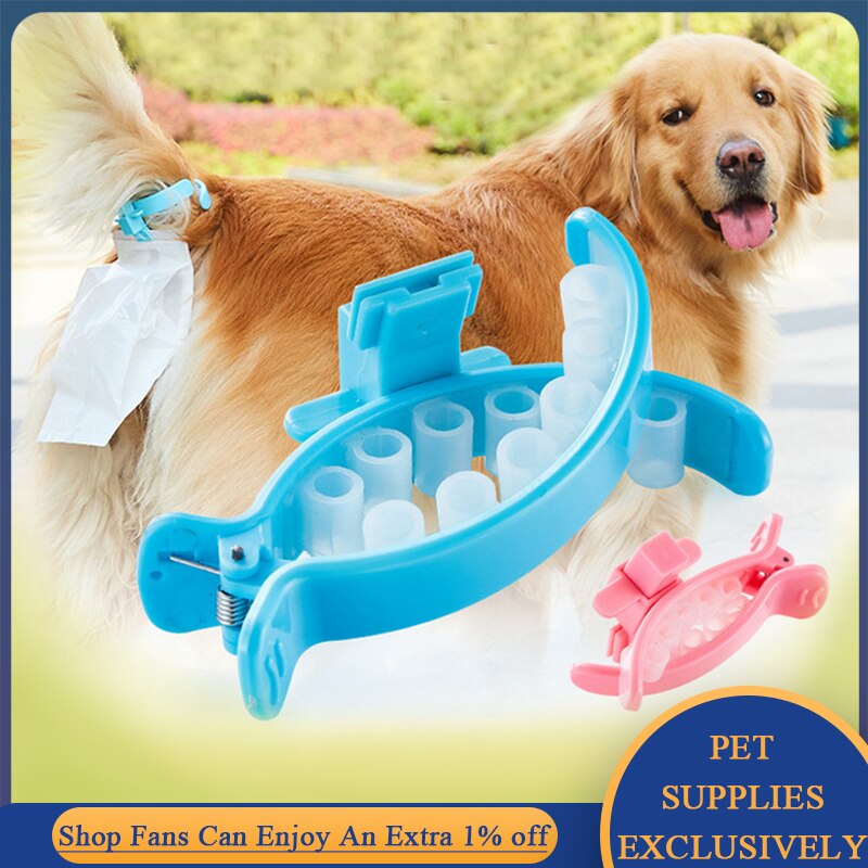 Automatic Pooper Scooper Carrier Dog Poop Bag Holder Hands Free Tail