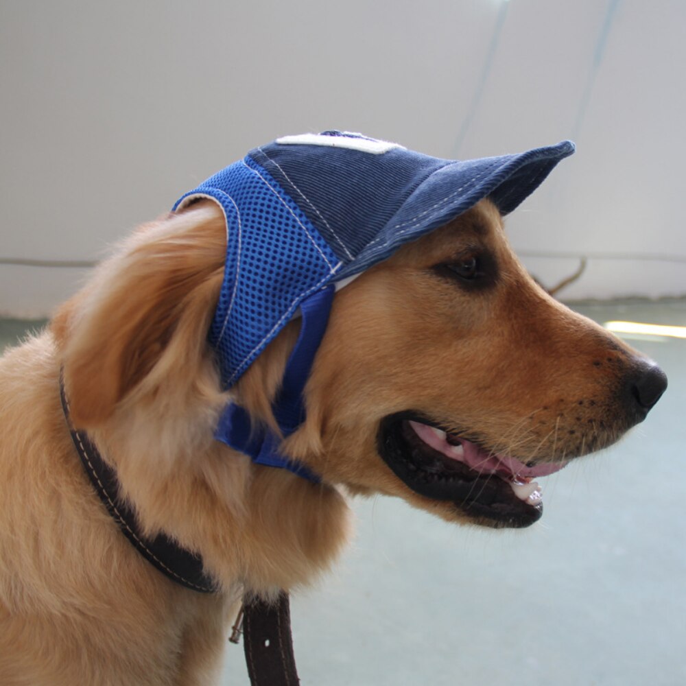 Breathable Hat for Dog Winter Summer Baseball Sun Cap with Ear Holes