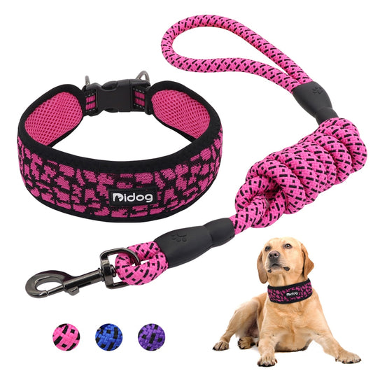 Breathable Nylon Mesh Dog Collar Harness Walking