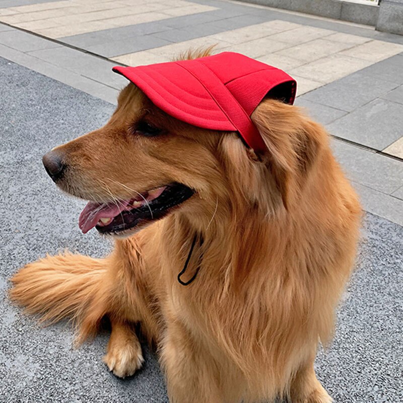 Breathable Pet Dog Cat Cap Adjustable Summer Sunhat Cloth Mesh Canvas