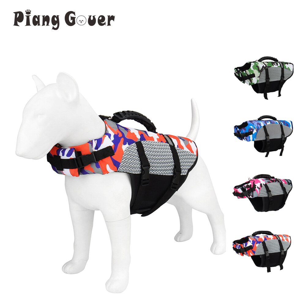 Camouflage Dog Life Vest Pet Life Jacket Dog Clothes Swimwear Pet Swim