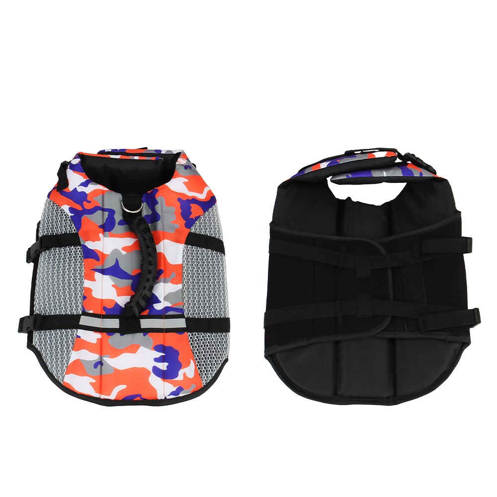 Camouflage Dog Life Vest Pet Life Jacket Dog Clothes Swimwear Pet Swim