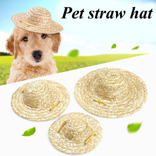 Cat Cap Dog Cap Pet Hat Straw Hat Pet Supplies Fashion Cosplay Farmer