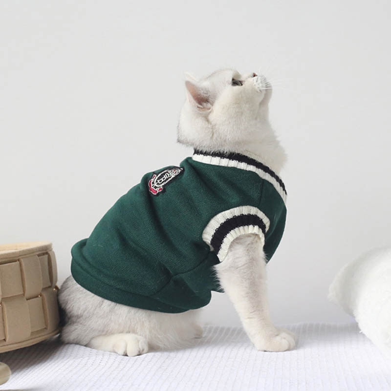 Cat Dog Sweater Pullover Winter Pet Clothes For Small Dogs Cat Vest