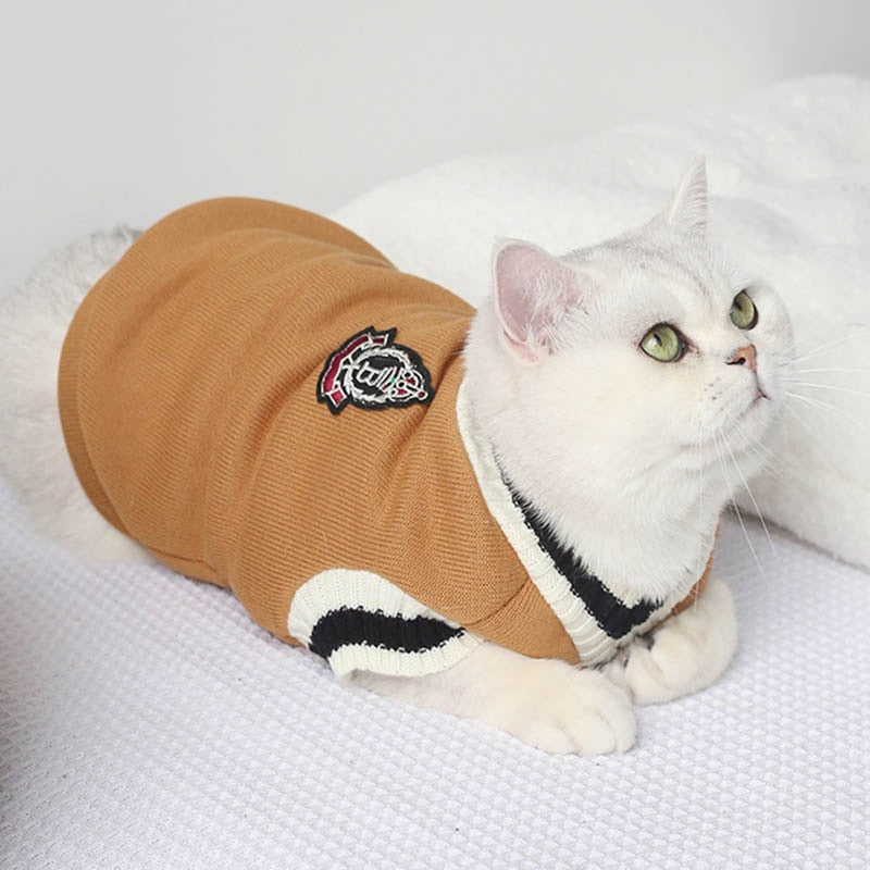 Cat Dog Sweater Pullover Winter Pet Clothes For Small Dogs Cat Vest