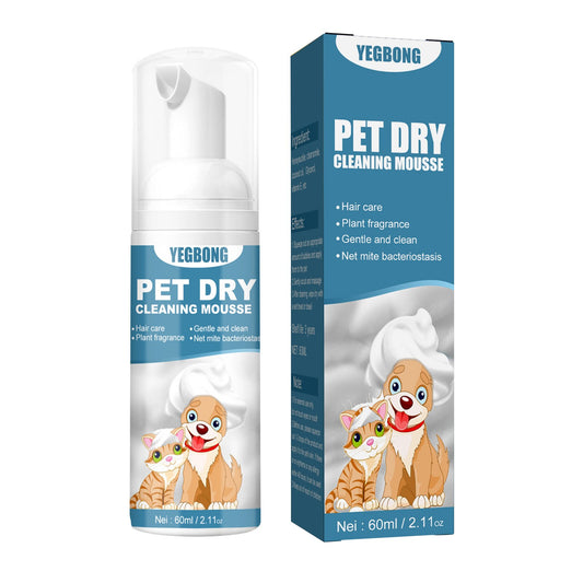 Cat Dry Shampoo No Rinse Dogs Cats Cleaning Mousse Pet Grooming