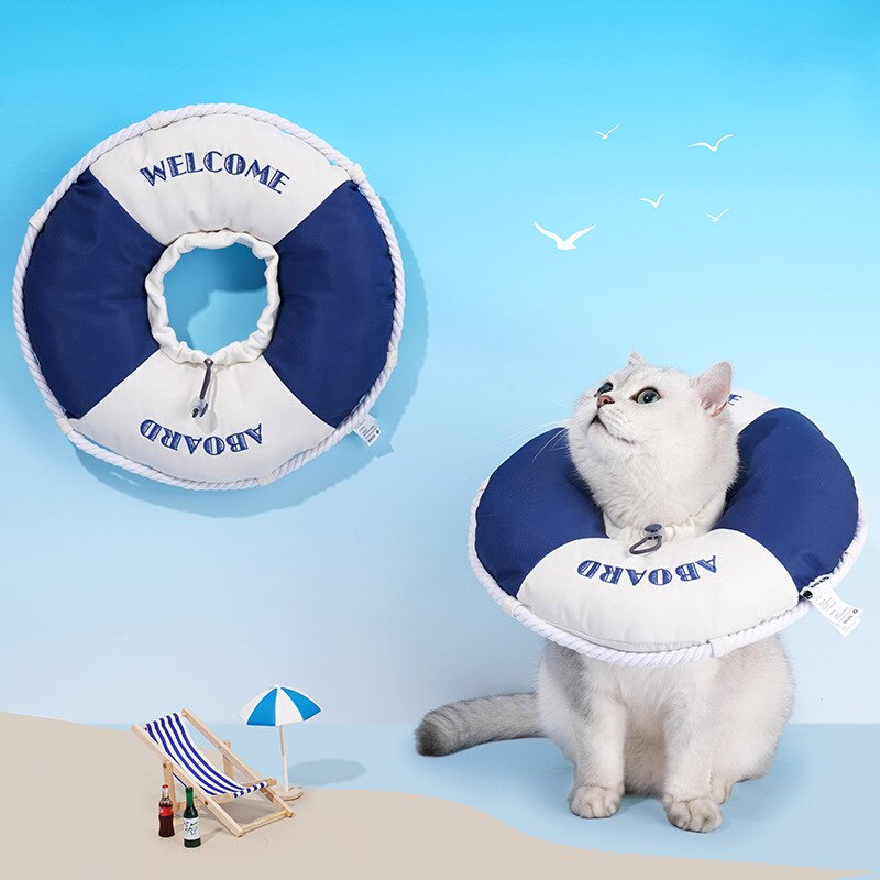 Cat E Collar swimming ring Recovery Cone Adjustable Cotton Blends Neck