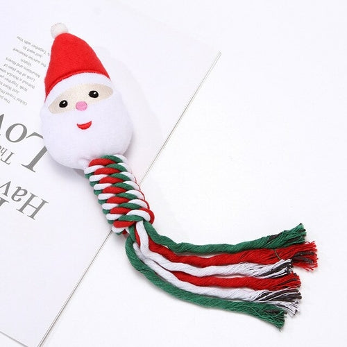 Christmas Style Dog Toys Cute Cartoon Chewy Toys 1pc Bite Cat Toys