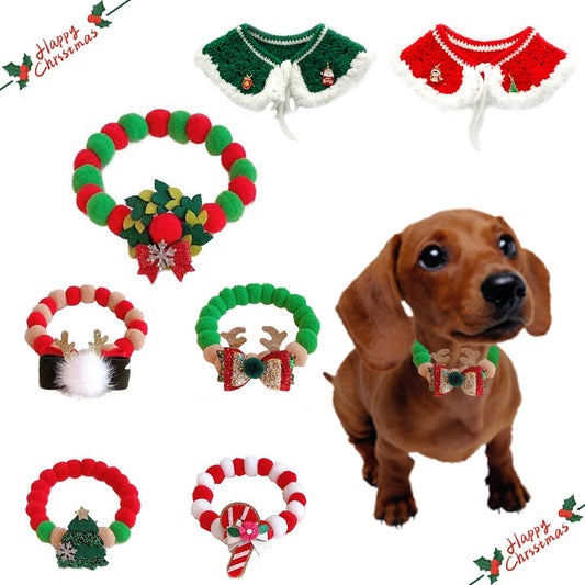 Christmas Style Pet Collar Cat Dog Scarf Bandana Cute Dog Collars Cat