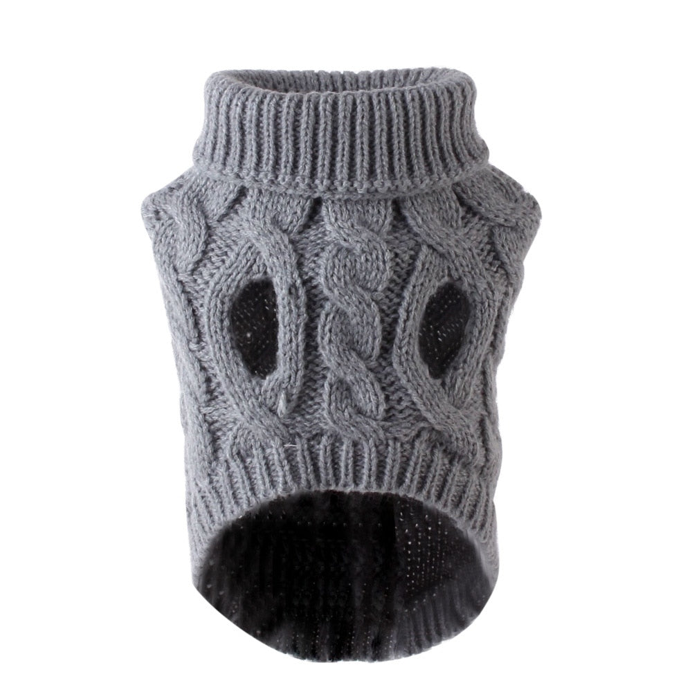 Cosy Dog Cat Sweater Clothing Winter Turtleneck Knitted Pet Cat Puppy