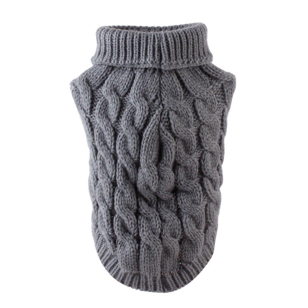 Cosy Dog Cat Sweater Clothing Winter Turtleneck Knitted Pet Cat Puppy