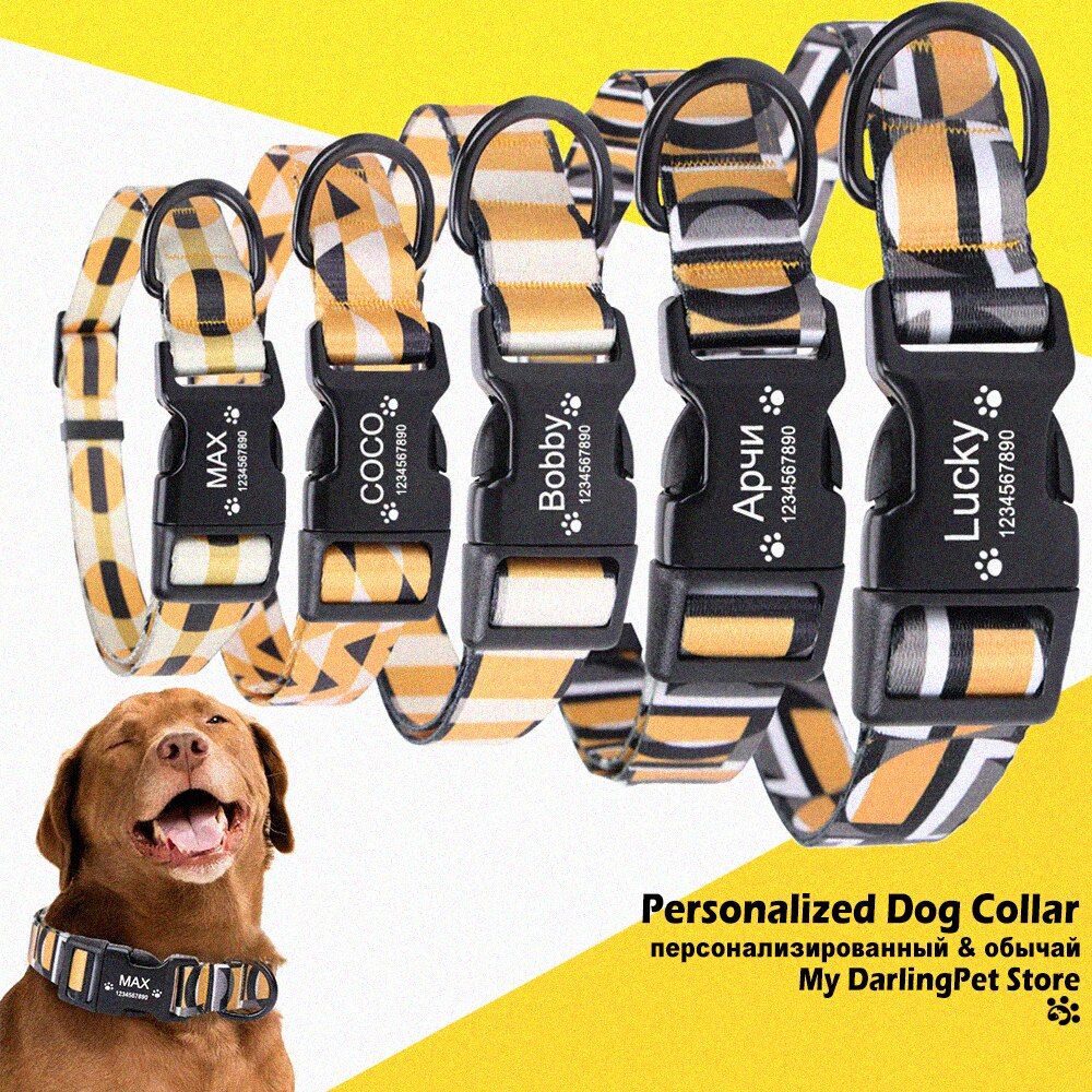 Custom Dog Collar Luxury Designer Personalized Dog Collar Leash Set