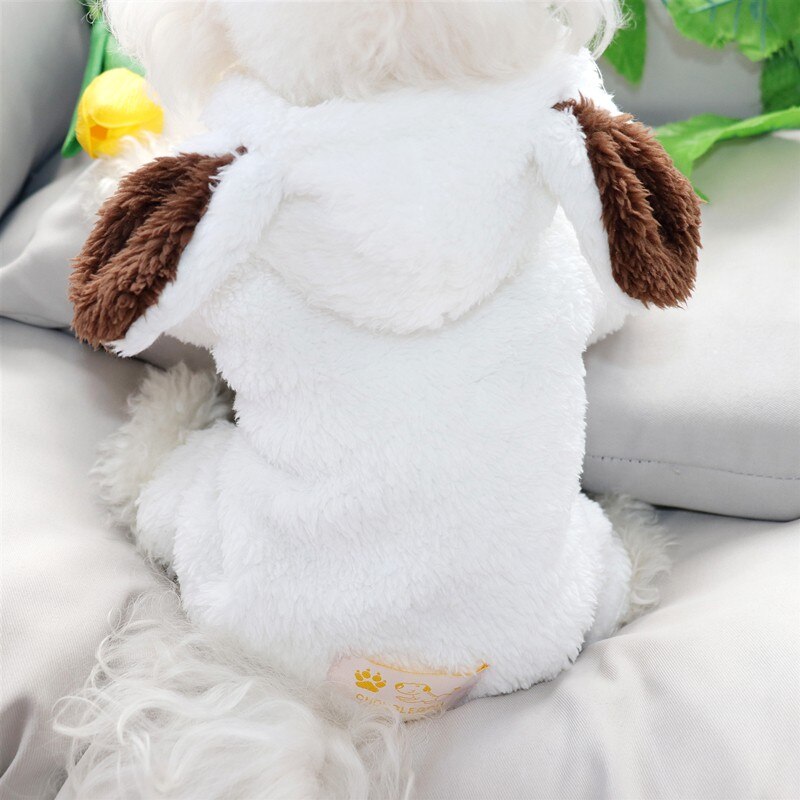 Cute Bear Ear Jumpsuit For Dog Winter Dog Clothes Pet Coat Jacket