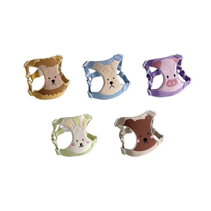 Cute Cartoon Bear Pet Dog Harness Rabbit Leashes Adjustable Dog Kitten