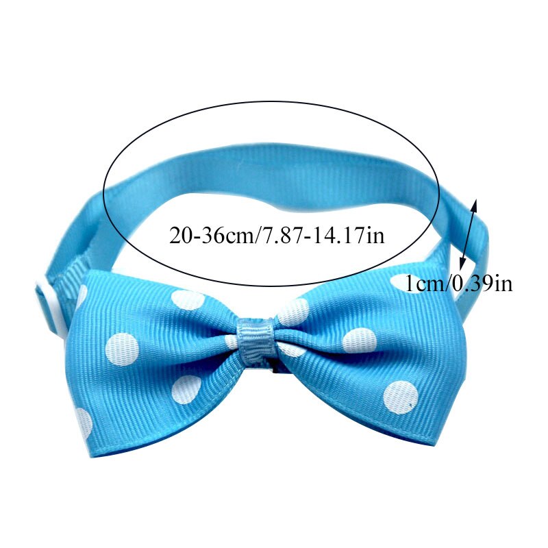 Cute Ribbon Pet Collar Dot Print Dog Bow Neck Tie Cartoon Portable