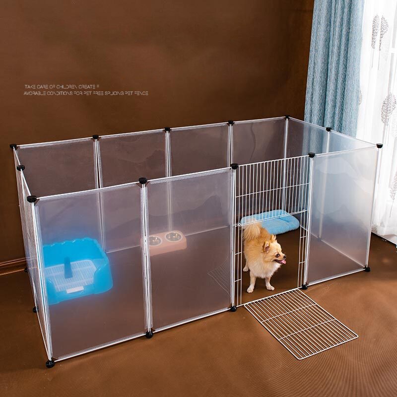 DIY Pet Dog Cage Foldable Pet Dogs Fences Playpen Freely Combined Dog