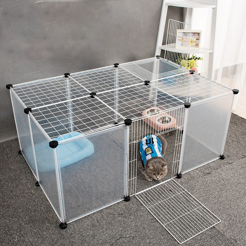 DIY Pet Dog Cage Foldable Pet Dogs Fences Playpen Freely Combined Dog