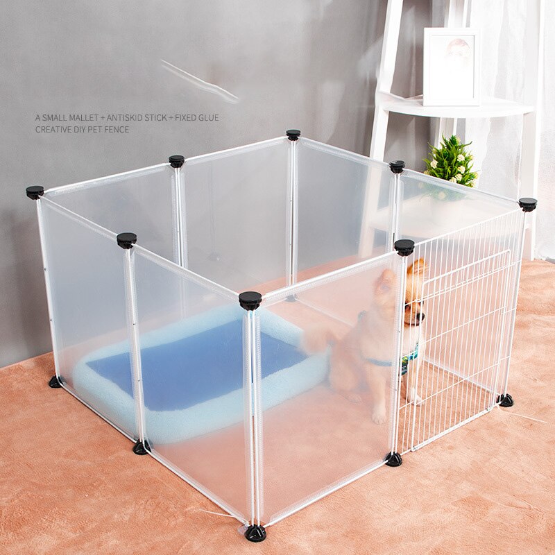 DIY Pet Dog Cage Foldable Pet Dogs Fences Playpen Freely Combined Dog