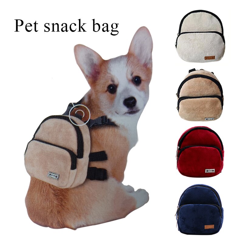 Dog Backpack Soft Pet Snack Bag Puppy Cute School Bag Convenient