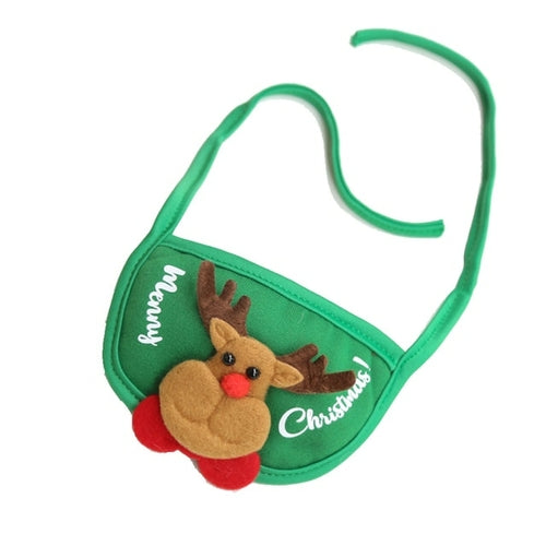 Dog Christmas Hat Funny Pets Santa Bibs New Year Party Cosplay Costume