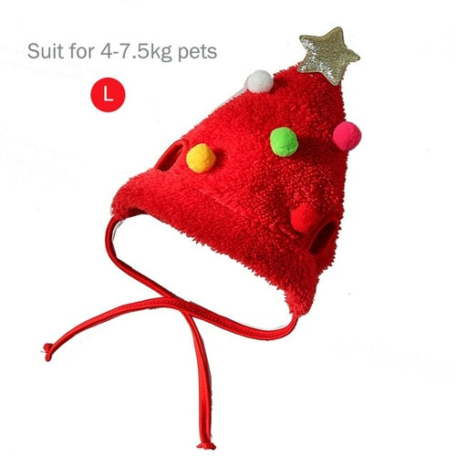 Dog Christmas Hat Funny Pets Santa Bibs New Year Party Cosplay Costume