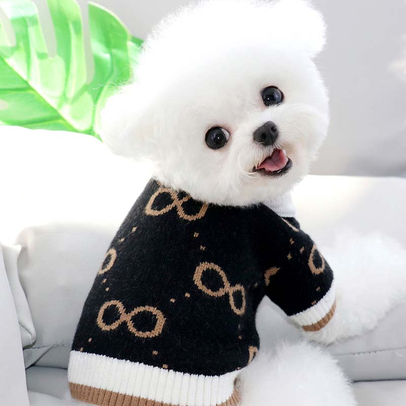 Dog Clothes Buttoned Knitted Autumn And Winter Keep Warm Pet Sweater