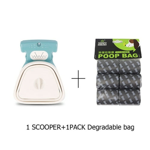 Dog Pet Travel Foldable Pooper Scooper With 1 Roll Decomposable bags