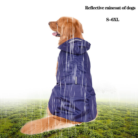 Dog Raincoat Reflective Dogs Rain Coat For Small Large Dogs Waterproof