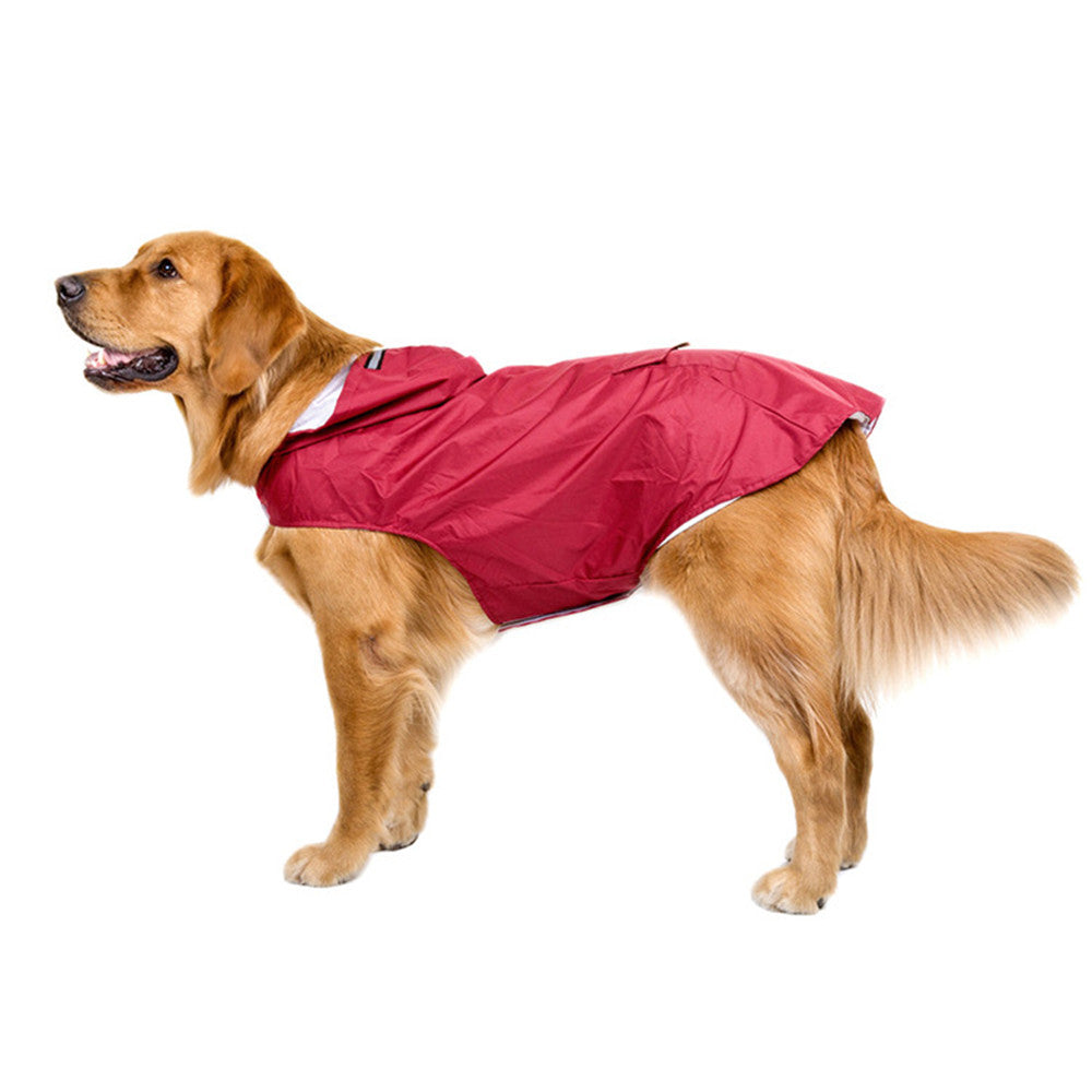 Dog Raincoat Waterproof Hoodie Jacket Rain Poncho Pet Rainwear Clothes