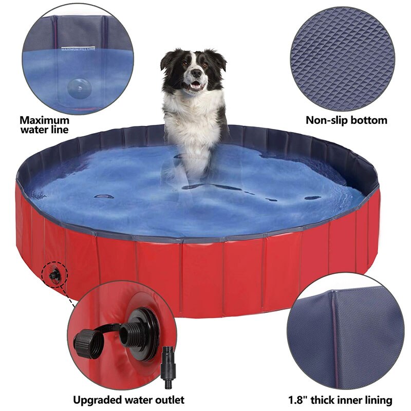 Dog Swimming Bath Pet Foldable Bathtub Large Dog Swimming Pool