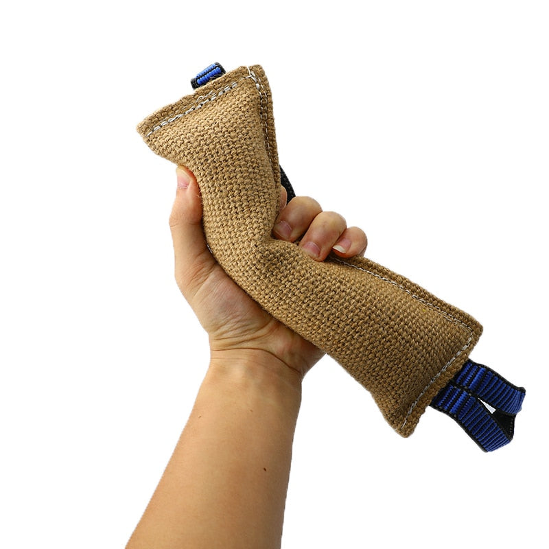 Durable Dog Training Tug Toy Bite Pillow Jute Bite Toy Sleeve with