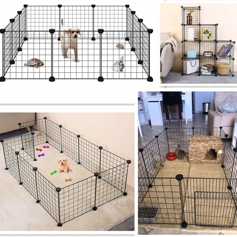 Foldable Pet Playpen Iron Fence Puppy Kennel House Exercise Training