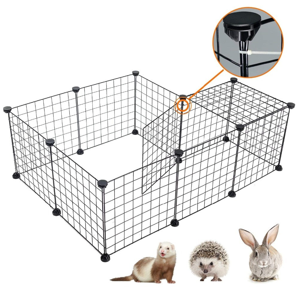 Foldable Pet Playpen Iron Fence Puppy Kennel House Exercise Training