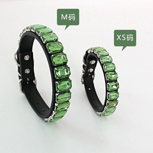 Ins New Pet Collar Dog Jewelry Luxury Fashion Handmade Glass